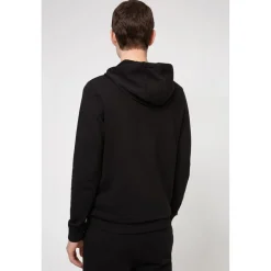 Hoodies*Hugo Label Cotton Terry Hoodie in Black