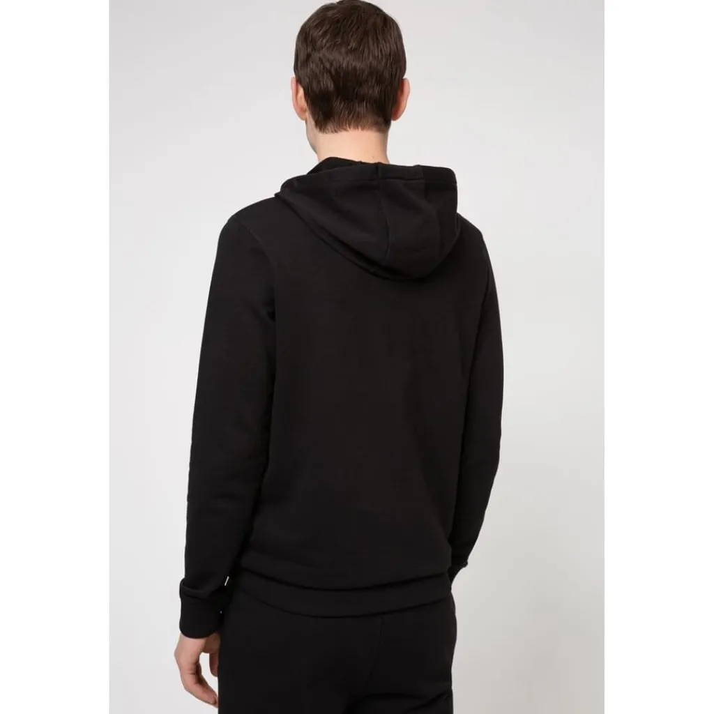 Hoodies*Hugo Label Cotton Terry Hoodie in Black