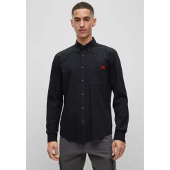 Shirts*Hugo Long Sleeve Shirt in Black