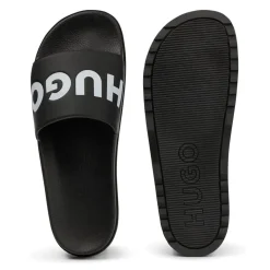 Beach Shoes*Hugo Match Sliders in Black