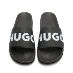 Beach Shoes*Hugo Match Sliders in Black