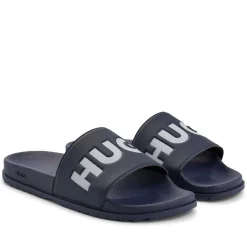 Beach Shoes*Hugo Match Sliders in Dark Blue