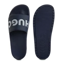 Beach Shoes*Hugo Match Sliders in Dark Blue