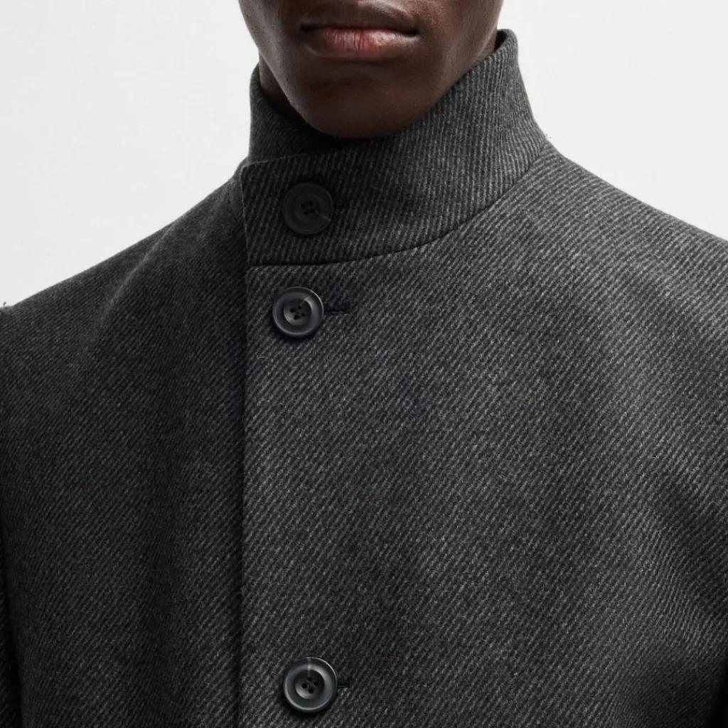 Coats And Jackets*Hugo Mintrax2441 Regular-Fit Formal Coat in Grey
