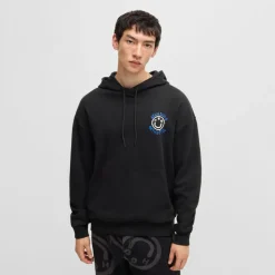 Sweatshirts|Hoodies*Hugo Nothentico Seasonal Artwork Hoodie in Black