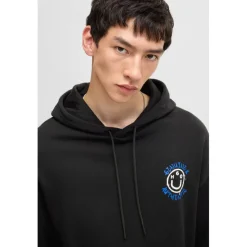 Sweatshirts|Hoodies*Hugo Nothentico Seasonal Artwork Hoodie in Black