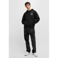 Sweatshirts|Hoodies*Hugo Nothentico Seasonal Artwork Hoodie in Black