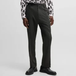 Trousers*Hugo Randy243 Tapered-Fit Trousers in Grey