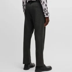 Trousers*Hugo Randy243 Tapered-Fit Trousers in Grey
