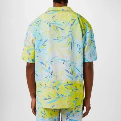 Shirts*Hugo Relaxed Fit Short Sleeve Beach Shirt in Yellow