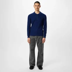 Polo Shirts*Hugo Sastoro Quarter Zip Top in Blue