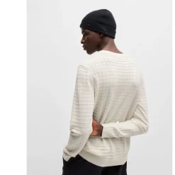 Knitwear*Hugo Scoult Crewneck Sweater in Natural