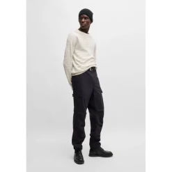 Knitwear*Hugo Scoult Crewneck Sweater in Natural