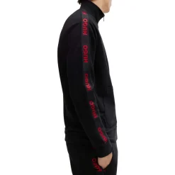 Tracksuits*Hugo Sporty Logo Zip-Up Track Top in Black