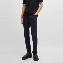 Jeans*Hugo Tapered Fit Five Pocket Jeans in Blue