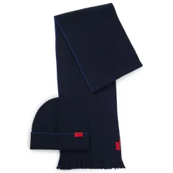 Gloves-Scarves-Umbrellas*Hugo Zaschel Hat & Scarf Set in Navy
