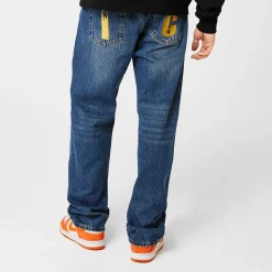 Jeans*Icecream Dog Five Pocket Design Jeans in Blue
