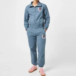 Tracksuits*Icecream Regular Fit Mock Neck Athletic Sweatshirt in Blue