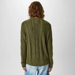 Knitwear*Jack Wills Acid Wash Cable Knit Jumper in Green