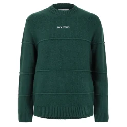 Knitwear*Jack Wills Boucle Knit Crew Sweater in Green