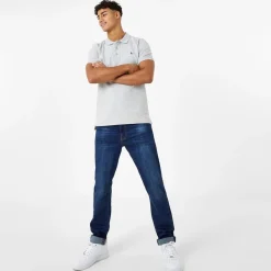 Polo Shirts*Jack Wills Eaton Stretch Polo in Grey
