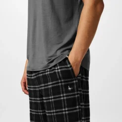 Underwear And Socks*Jack Wills Flannel Check Trousers in Black