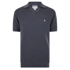 Polo Shirts*Jack Wills Knit Regular Fit Polo Shirt in Grey