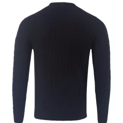 Knitwear*Jack Wills Marlow Merino Wool Blend Cable Knitted Jumper in Black