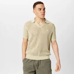 Polo Shirts*Jack Wills Regular Fit Knit Polo Shirt in Green