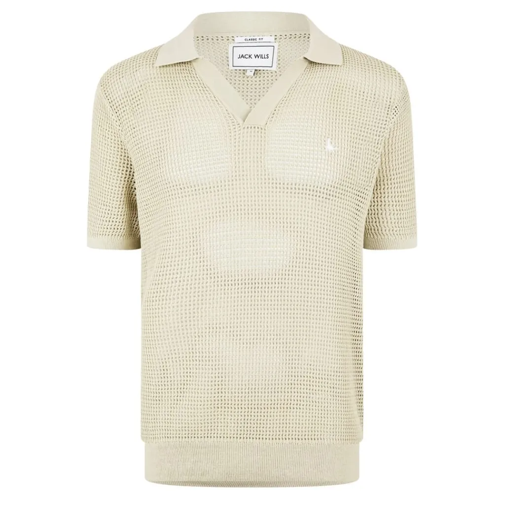 Polo Shirts*Jack Wills Regular Fit Knit Polo Shirt in Green