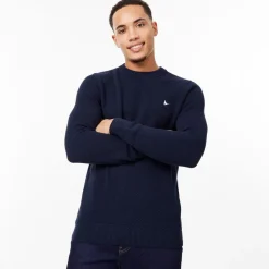 Knitwear*Jack Wills Stitch Crew Neck Jumper in Blue
