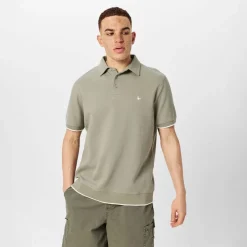 Polo Shirts*Jack Wills Textured Polo Shirt in Green