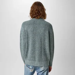 Knitwear*Jack Wills Two Tone Quarter Zip Jumper in Green