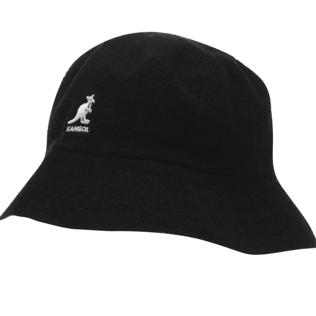 Caps-Hats*Kangol Mens Boucle Bucket Hat in Black