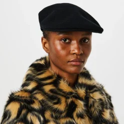 Caps-Hats*Kangol Womens Wool 504 Flat Cap in Black
