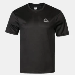 Football And Rugby Clothing*Kappa Mens Quick Dry T-Shirt in Black