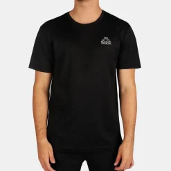 Football And Rugby Clothing*Kappa Mens Quick Dry T-Shirt in Black