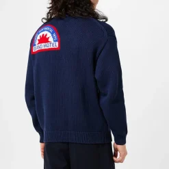 Knitwear*Kenzo Hand Embroidered Sweater in Blue