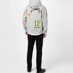 Hoodies*Kenzo Pixel Oversized Hoodie in Grey