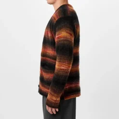 Knitwear*Kenzo V-Neck Regular Fit Mohair Sweater in Red
