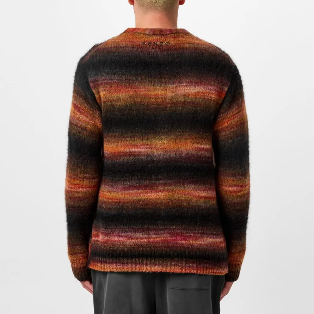 Knitwear*Kenzo V-Neck Regular Fit Mohair Sweater in Red