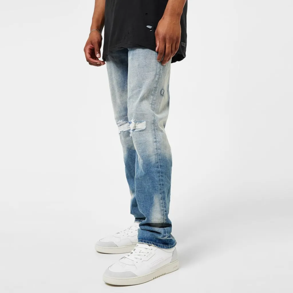 Jeans*KSUBI Distressed Relaxed Fit Jeans in Blue