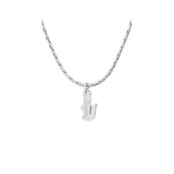 Jewellery-Watches*Lacoste Mens Arthor Stainless Steel Necklace in Silver