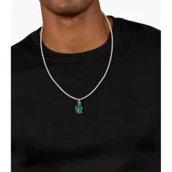 Jewellery-Watches*Lacoste Mens Arthor Stainless Steel Necklace in Silver