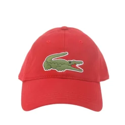 Caps-Hats*Lacoste Adjustable Cotton Twill Cap in Red