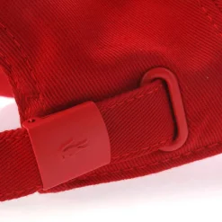 Caps-Hats*Lacoste Adjustable Cotton Twill Cap in Red