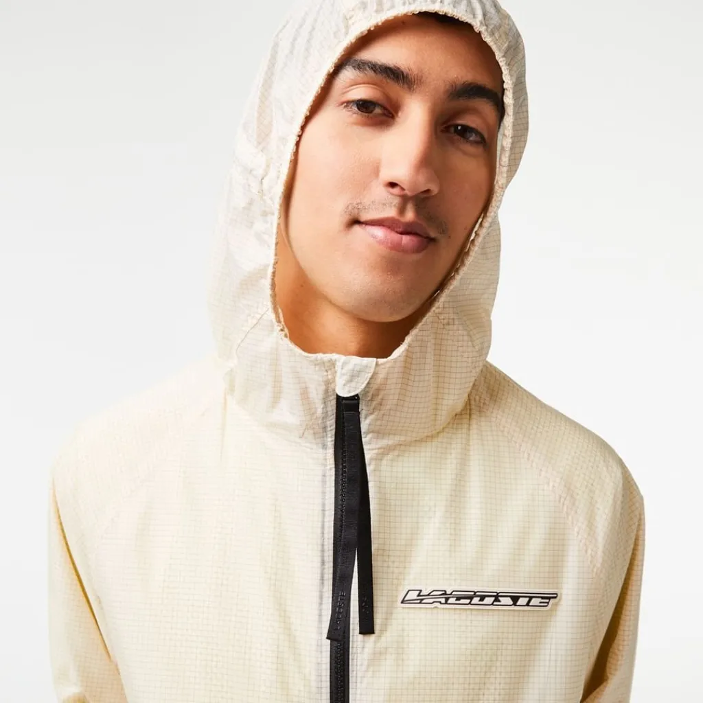 Coats And Jackets*Lacoste Bh5456 Hooded Rain Jacket in Multi