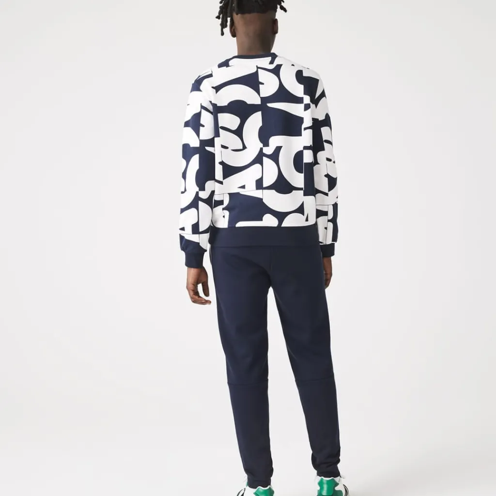 Trousers*Lacoste Branded Tape Joggers in Blue