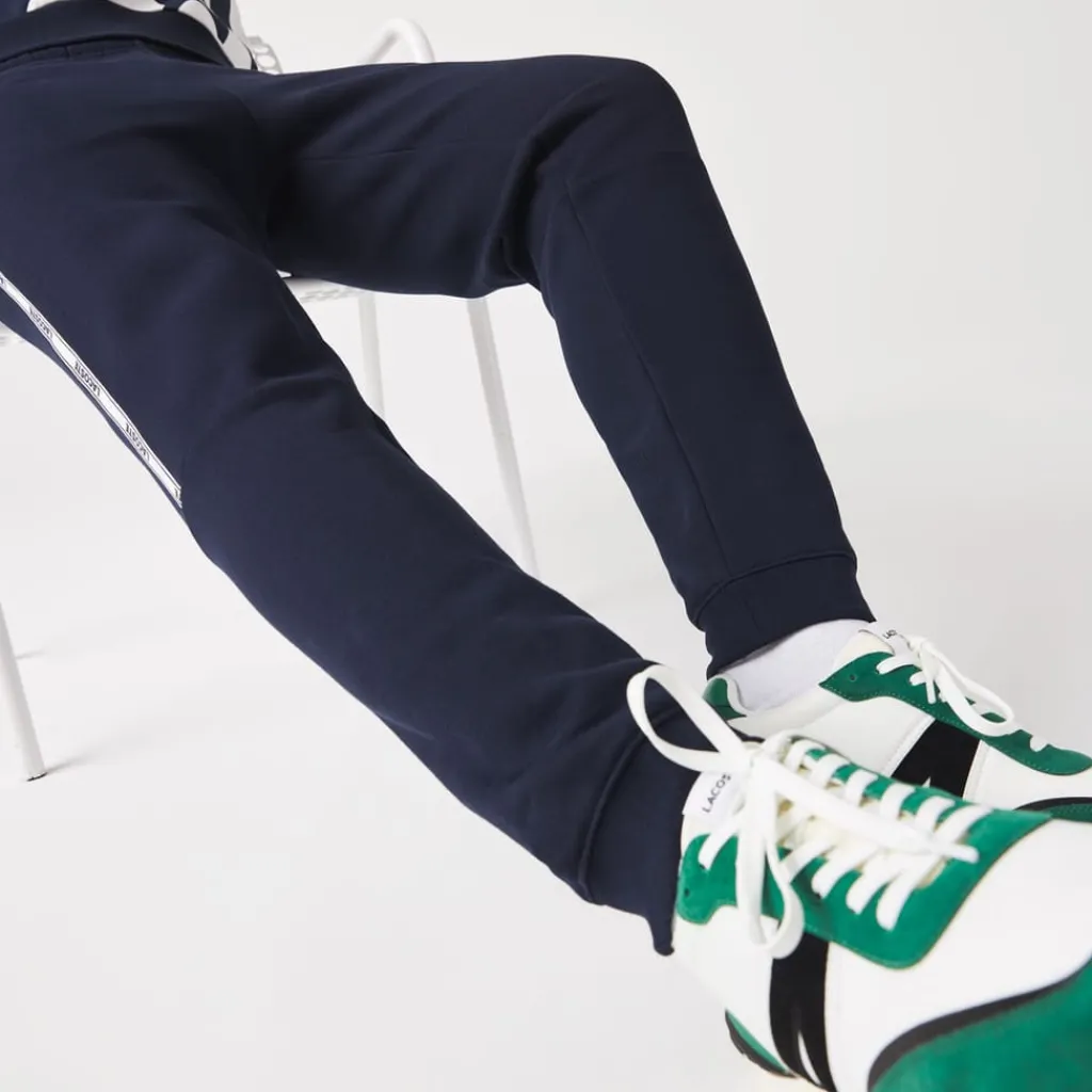Trousers*Lacoste Branded Tape Joggers in Blue