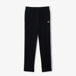 Trousers*Lacoste Collared Neck Short Sleeve Shirt Jogger Suit in Black
